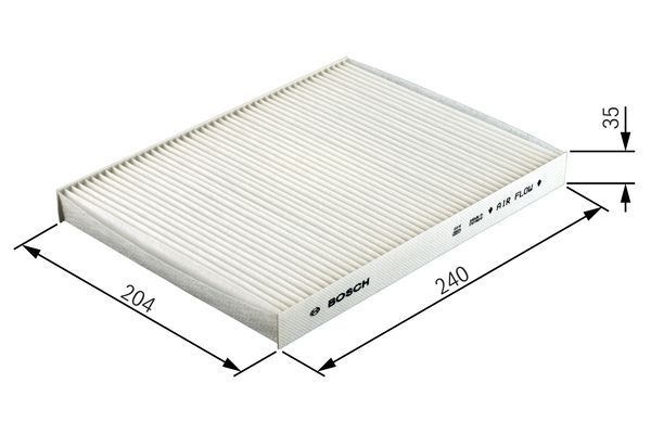 Bosch 1 987 432 004 Cabin Air Filter Fits Cadillac Chevrolet Opel Saab Vauxhall