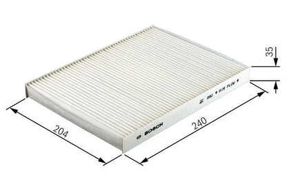 Bosch 1 987 432 004 Cabin Air Filter Fits Cadillac Chevrolet Opel Saab Vauxhall
