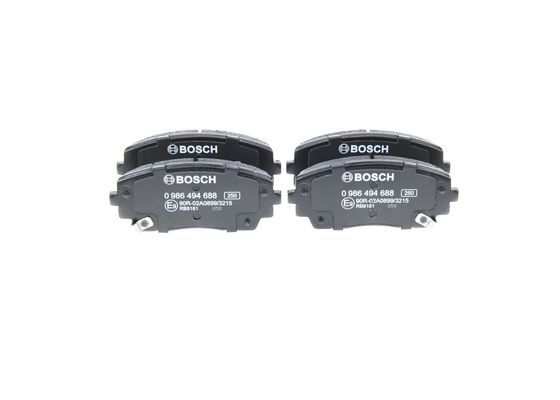 BOSCH 0986494688 Brake Pad Set For Disc Front 16.6mm Thickness Fits Kia Picanto
