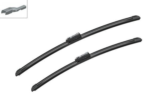 2 x BOSCH AEROTWIN A308S Flat Wiper Blades (Pair) 530/475mm Fits Seat VW