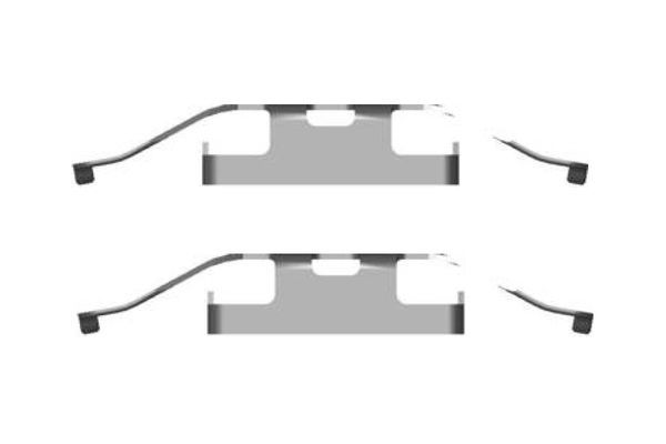 BOSCH 1987474434 Disc Brake Pad Accessory Kit Fitting Set Mounting Rear Fits VW