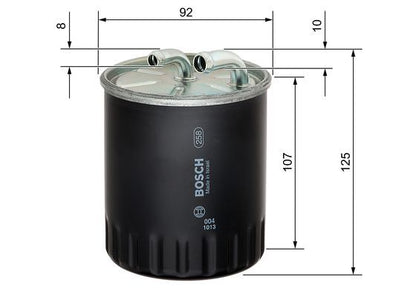 Bosch 1 457 434 437 Fuel Filter Fits Chrysler Mercedes-Benz Mitsubishi Smart