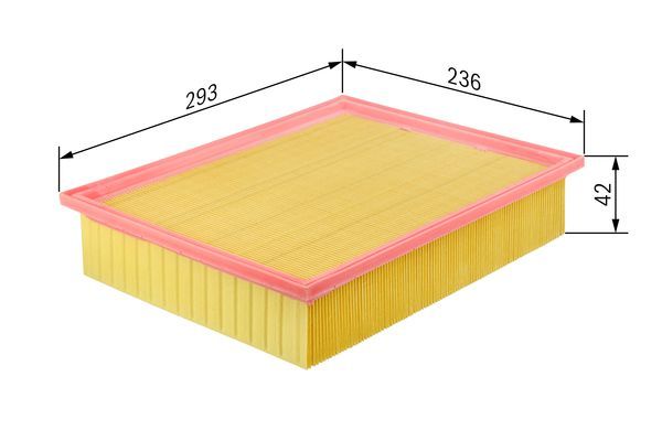 Bosch 1 457 433 281 Air Filter Fits LTI Opel Vauxhall