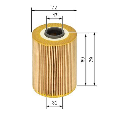 Bosch 1 457 429 262 Oil Filter Fits BMW