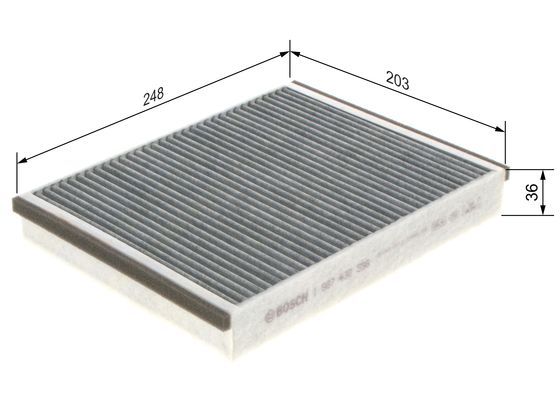 Bosch 1 987 432 598 Cabin Air Filter Fits Ford Volvo
