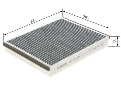 Bosch 1 987 432 598 Cabin Air Filter Fits Ford Volvo