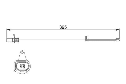 BOSCH 1987474509 Brake Pad Wear Warning Contact Front Left Fits Audi A4 A5 R8