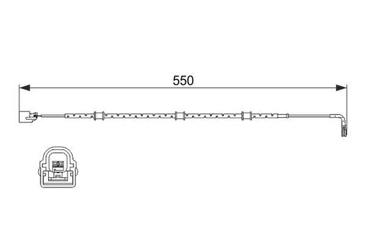 BOSCH 1987474514 Brake Pad Wear Warning Contact Front For Jaguar F-Type XF XJ XK