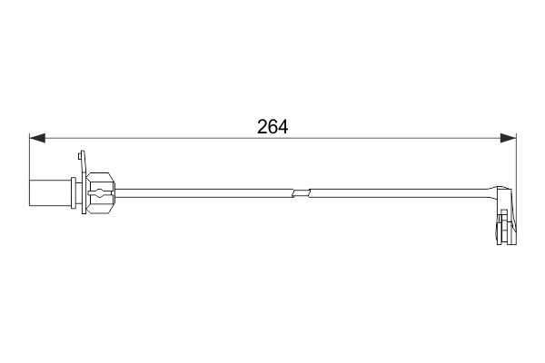 BOSCH 1987474517 Brake Pad Wear Warning Contact Front 264mm Fits Audi A6 A8