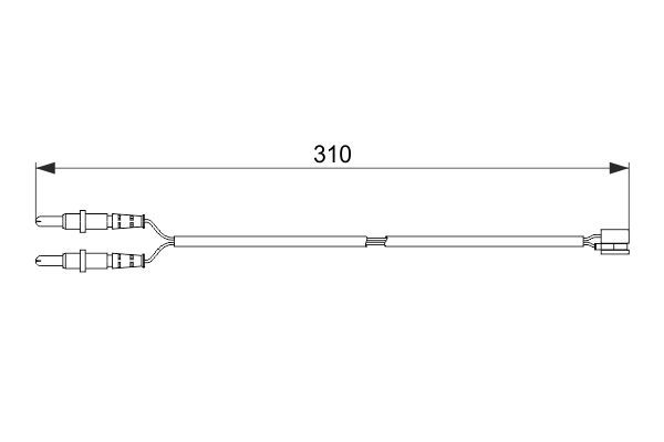 BOSCH 1987474519 Brake Pad Wear Warning Contact Front For Citroën C5 Peugeot 407