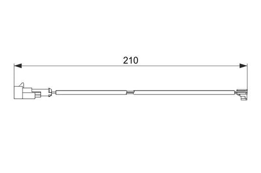 BOSCH 1987474520 Brake Pad Wear Warning Contact Front 210mm Length Fits Iveco