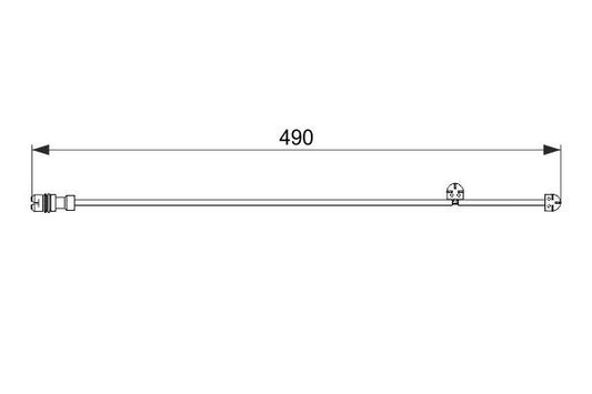 BOSCH 1987474560 Brake Pad Wear Warning Contact Rear 490mm Fits Porsche 911