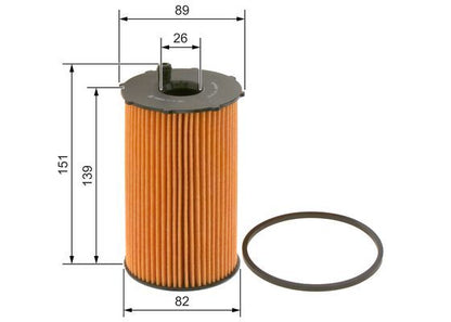 Bosch 1 457 429 307 Oil Filter Fits Citroen Jaguar Land Rover Peugeot