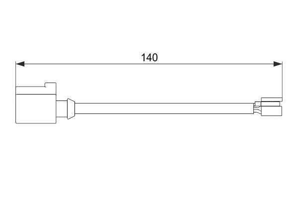 BOSCH 1987474566 Brake Pad Wear Warning Contact Rear 140mm Length For Porsche VW