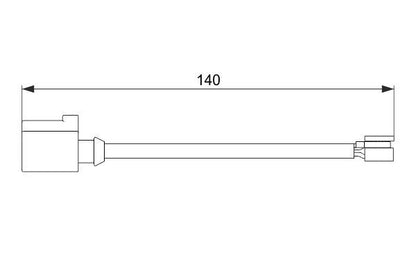 BOSCH 1987474566 Brake Pad Wear Warning Contact Rear 140mm Length For Porsche VW
