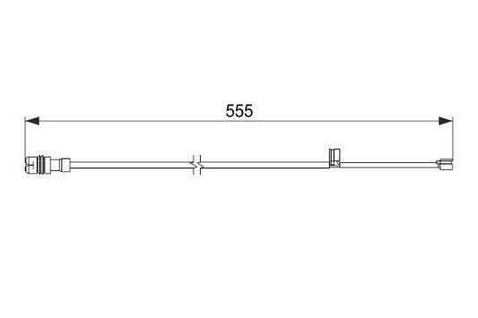 BOSCH 1987474568 Brake Pad Wear Warning Contact Front 555mm Fits Porsche 911