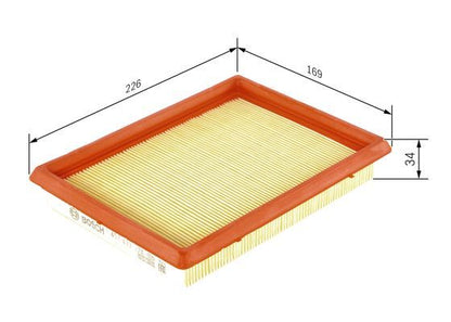 Bosch 1 457 433 274 Air Filter Fits Honda Infiniti Nissan Subaru