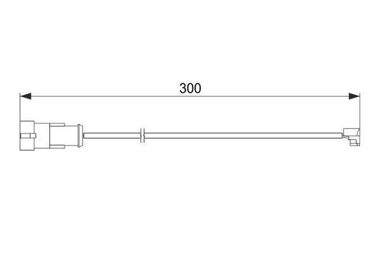 BOSCH 1987474573 Brake Pad Wear Warning Contact Rear 300mm Fits Iveco Daily