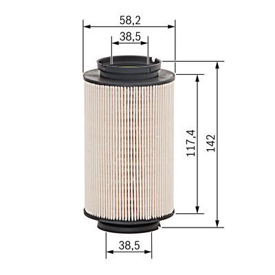 Bosch 1 457 070 007 Fuel Filter Fits Audi Seat Skoda VW