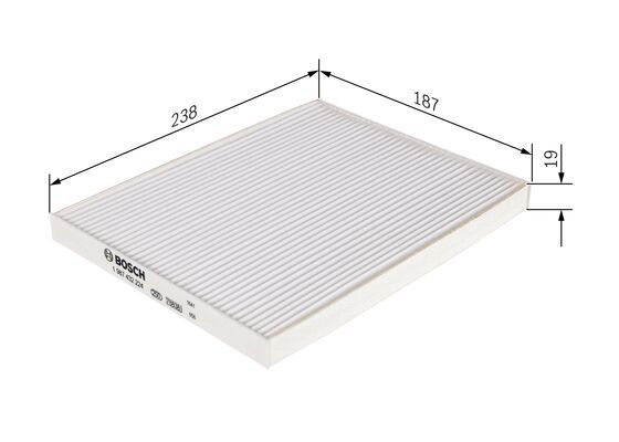 Bosch 1 987 432 224 Interior Air Filter Fits Hyundai Kia