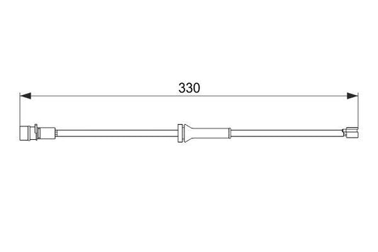 BOSCH 1987474581 Brake Pad Wear Warning Contact Front 330mm Length Fits Audi V8