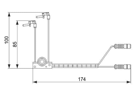 BOSCH 1987474584 Brake Pad Wear Warning Contact Front Fits Mercedes-Benz Puch
