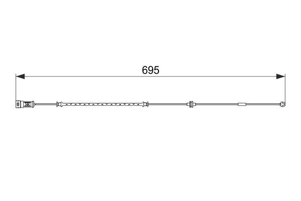 BOSCH 1987474585 Brake Pad Wear Warning Contact Front Fits Opel Signum Vectra