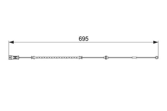 BOSCH 1987474585 Brake Pad Wear Warning Contact Front Fits Opel Signum Vectra
