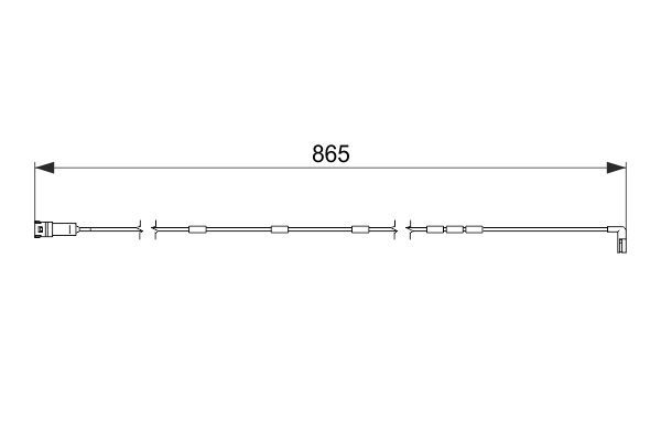 BOSCH 1987474586 Brake Pad Wear Warning Contact For OPEL SAAB VAUXHALL CHEVROLET