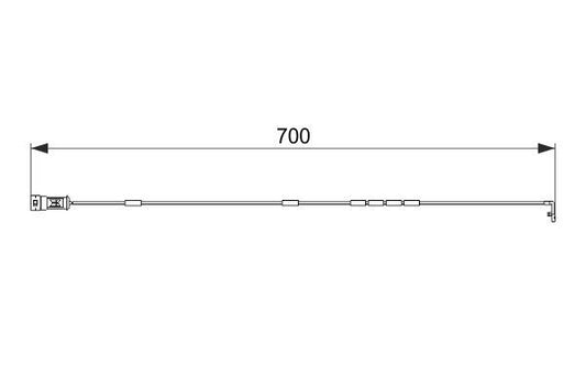 BOSCH 1987474588 Brake Pad Wear Warning Contact Front Fits Opel Calibra