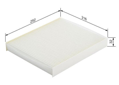 Bosch 1 987 432 057 Cabin Air Filter Fits Audi Mercedes-Benz Puch Seat Skoda VW