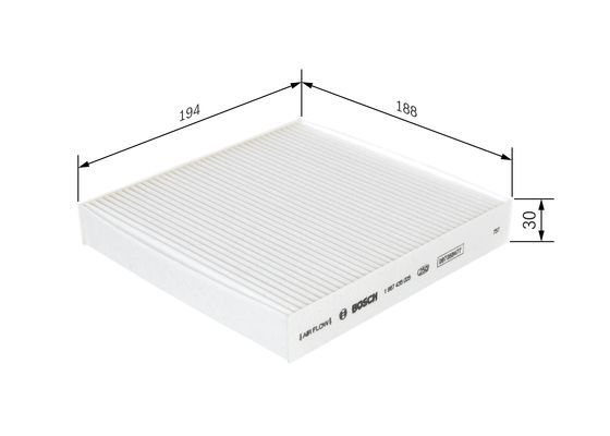 Bosch 1 987 435 005 Cabin Air Filter Fits Fiat Lancia