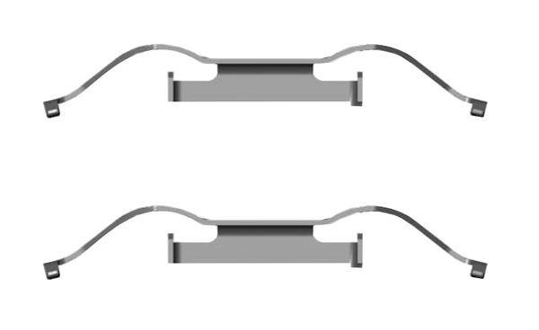 BOSCH 1987474687 Disc Brake Pad Accessory Kit Fitting Set Front Fits VW