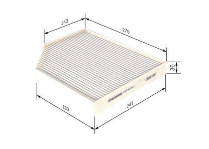 Bosch 1 987 435 016 Interior Air Filter Fits Audi Porsche