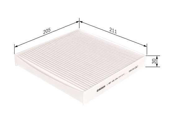 Bosch 1 987 432 234 Interior Air Filter Fits Honda