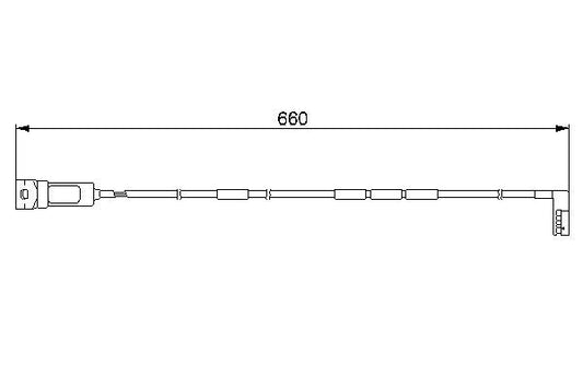BOSCH 1987474909 Brake Pad Wear Warning Contact Front Fits Opel Vauxhall