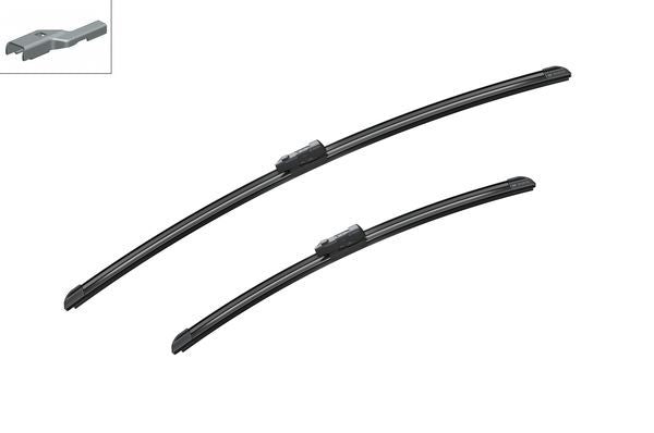 2x BOSCH Wiper Blades (Pair) For Alpina BMW Fiat Ford Jaguar Land Rover Maserati