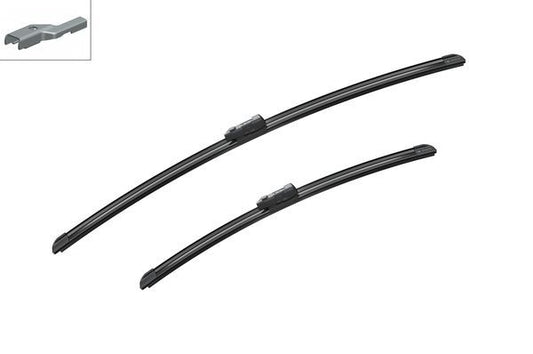 2x BOSCH Wiper Blades (Pair) For Alpina BMW Fiat Ford Jaguar Land Rover Maserati