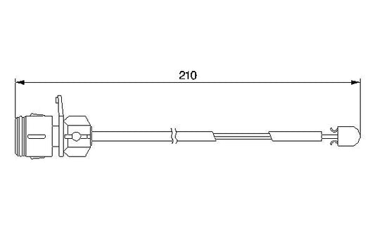 BOSCH 1987474938 Brake Pad Wear Warning Contact Front Fits Audi A6 V8 100