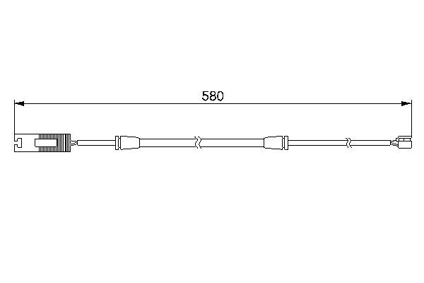 BOSCH 1987474941 Brake Pad Wear Warning Contact Front Fits BMW 7 Series