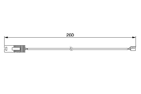 BOSCH 1987474953 Brake Pad Wear Warning Contact Rear 260mm Fits BMW 8 Series