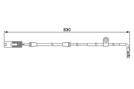 BOSCH 1987474958 Brake Pad Wear Warning Contact Front Fits BMW 5 Series