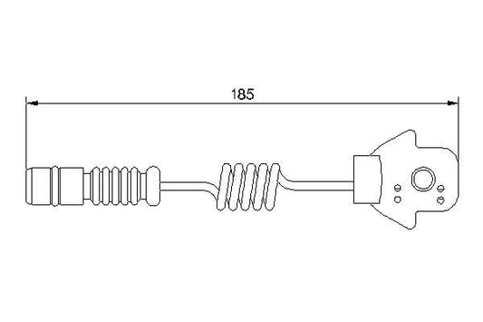 BOSCH 1987474963 Brake Pad Wear Warning Contact Front Fits Mercedes-Benz M-Class
