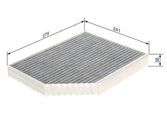 Bosch 1 987 432 369 Interior Air Filter Fits Audi Porsche