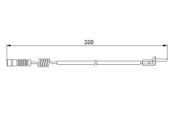 BOSCH 1987474964 Brake Pad Wear Warning Contact Rear Fits Mercedes-Benz M-Class