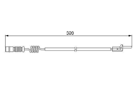 BOSCH 1987474964 Brake Pad Wear Warning Contact Rear Fits Mercedes-Benz M-Class