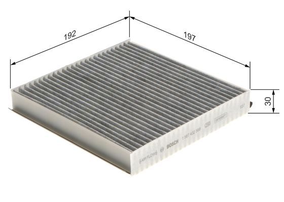 Bosch 1 987 432 568 Interior Air Filter Fits Jaguar