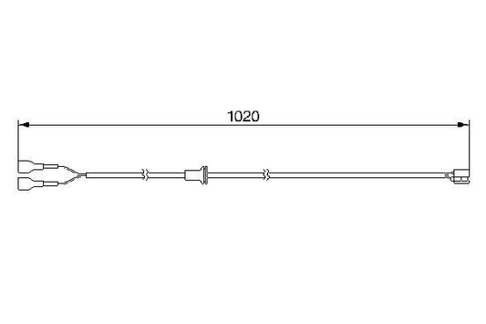 BOSCH 1987474980 Brake Pad Wear Warning Contact Front 1020mm Fits Porsche 928