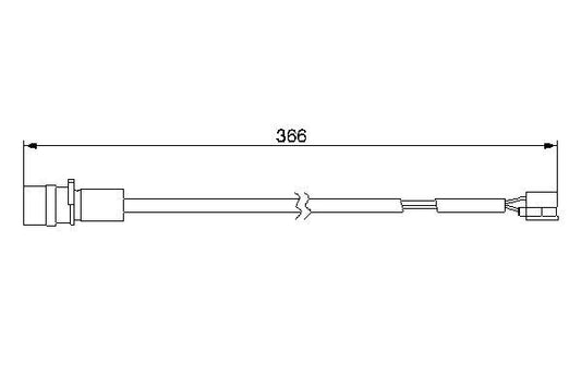 BOSCH 1987474986 Brake Pad Wear Warning Contact Rear 366mm Fits Porsche 944