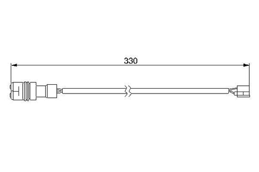 BOSCH 1987474996 Brake Pad Wear Warning Contact Front 330mm Fits Porsche 911